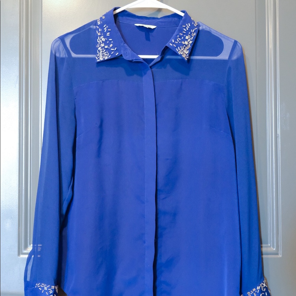 Asobio blue button-down blouse (M, 165/88A)
